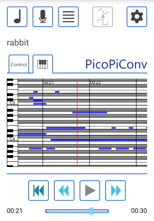 Android application PicoPiConv screenshort