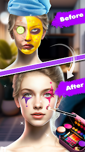 maquiagem asmr: jogo de salão de beleza - jogo de maquiagem diy