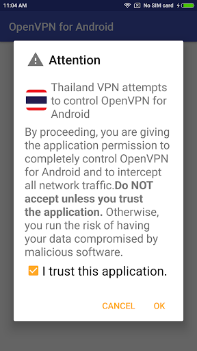 Thailand VPN - Plugin for OpenVPN 3.4.2 Screenshots 3