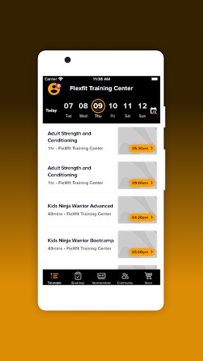 Flexfit Training Center Screen 2