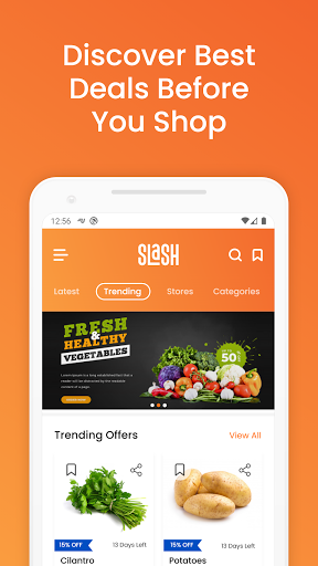 Android application Slash Deals screenshort