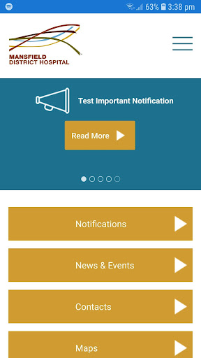 MDH Staff App Screen 2