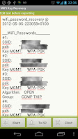 screenshot of WiFi Key Recovery (needs root)