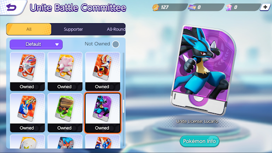 Snímek obrazovky Pokémon UNITE