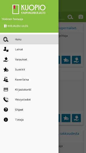 Android application Mobiilikirjasto Minna screenshort