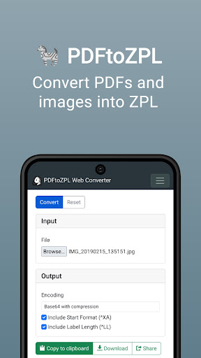 Android application PDFtoZPL screenshort