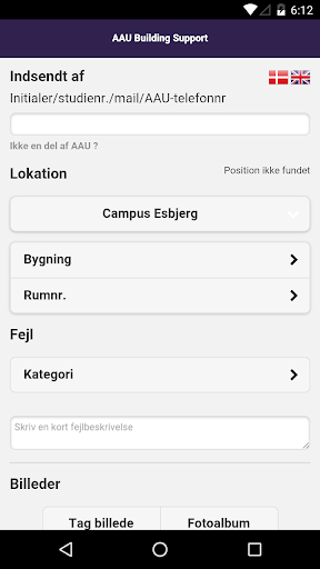 Android application AAU Building Support screenshort