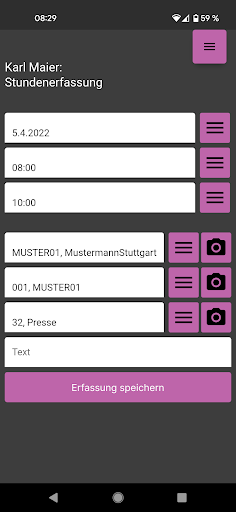 Android application Kuhnle BDE screenshort