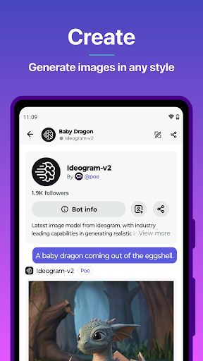 Screenshot of Poe - Fast AI Chat