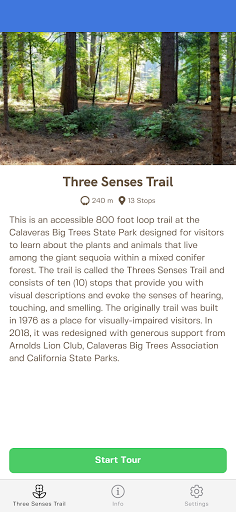 Android application Calaveras Big Trees State Park screenshort
