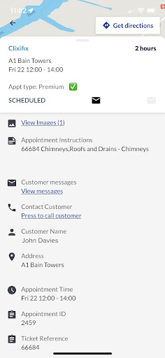 clixifix® Technicians App Screen 3
