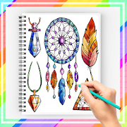 How to Draw Dream Catcher Step by Step