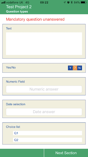 Systech Site Diary Screen 3