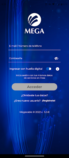 Android application Megacable APP screenshort