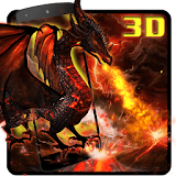 3D Fire dragon icon