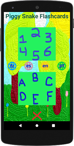 Android application Piggy Snake Flash Cards screenshort