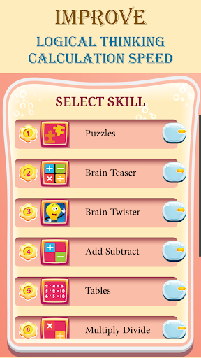 Android application Math Puzzles screenshort