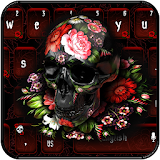 Rose Black Skull Keyboard Theme icon
