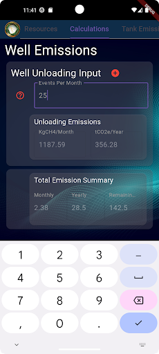 Android application Eco-Efficiency screenshort