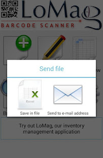 LoMag Barcode Scanner to Excel - free inventory QR screenshots 5