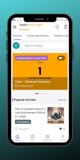 Android application US Laws and Legal Issues screenshort