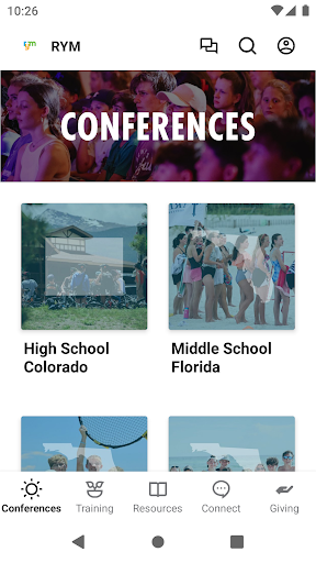 Android application Reformed Youth Ministries screenshort