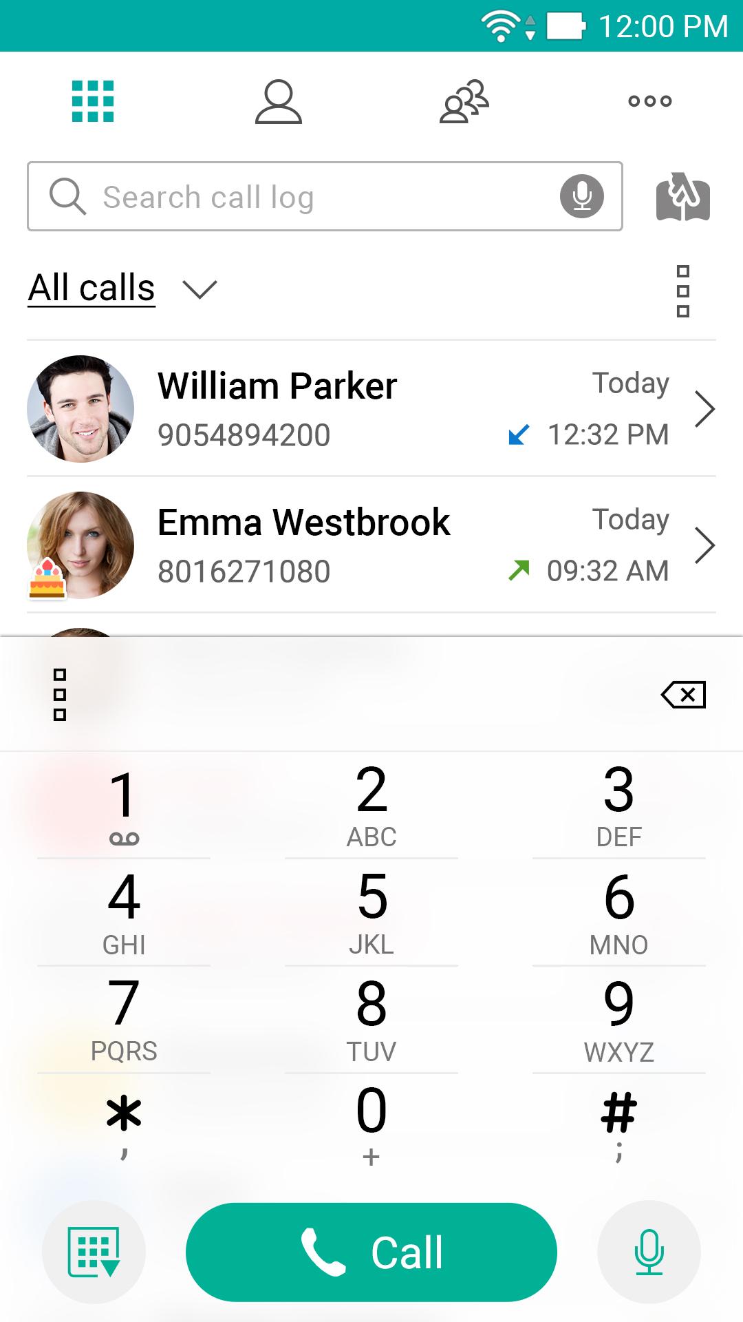 Android application ZenUI Dialer & Contacts screenshort
