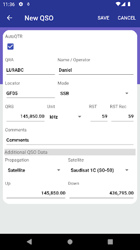 HAM Radio - CQ Logs Screen 3