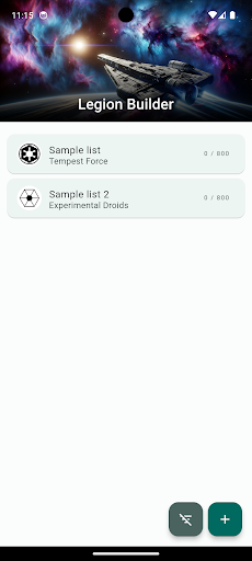 Android application Legion Builder screenshort