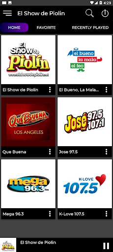 Android application El Show de Piolín en Vivo screenshort