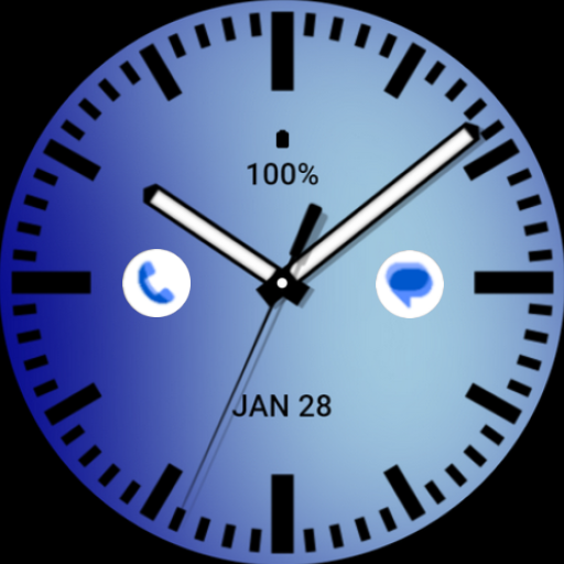 Solid Electric Blue Watch Face logo