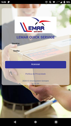 Android application Lemar Quick Service screenshort
