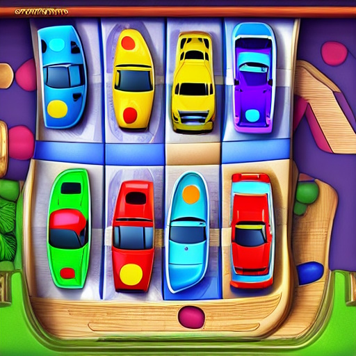 Jigsaw puzzle cars logic game logo