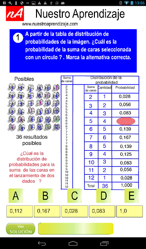 Distribución de probabilidades Screen 2