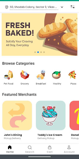 Android application Dive Apps- Delivery Service screenshort