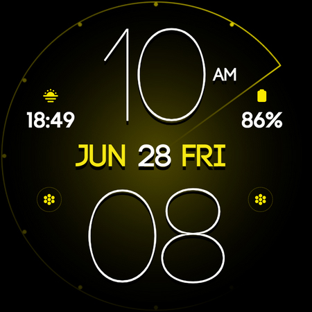 Lucid Dark digital watch face screenshot 11