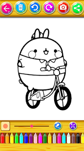 Cute Molang Coloring Pages