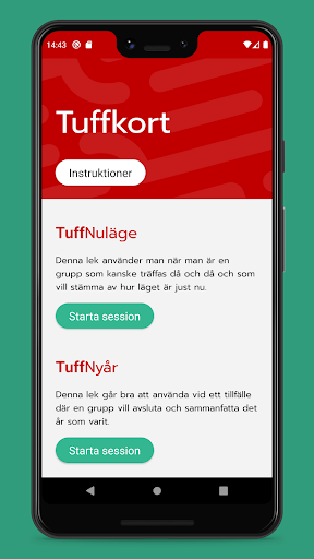 Android application Tuffcards screenshort