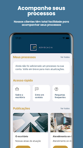 Android application IM Advocacia screenshort