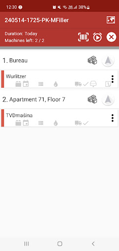 Android application Televend Staff App screenshort