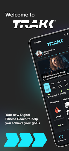 Android application TRAKK screenshort
