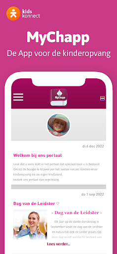 Android application MyChapp Kinderopvang screenshort