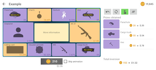 Android application cp mobile crate simulator screenshort