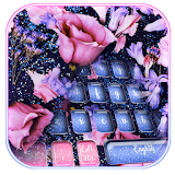 Glitter Rose Flower Keyboard Theme icon