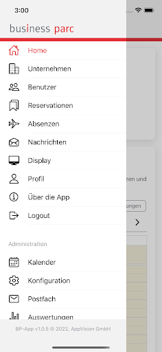 Android application BusinessParc screenshort