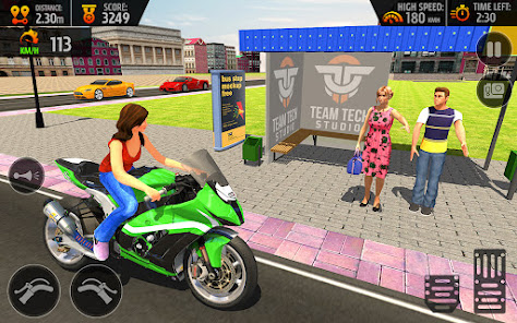 Bike Taxi Driving Simulator 3D  screenshots 8