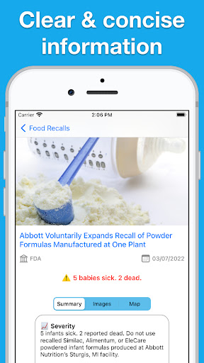 Food Recalls & Alerts Screen 3