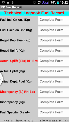 Android application Alex Fuel Calculator for EK screenshort