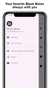Black Notes: Notes and Lists