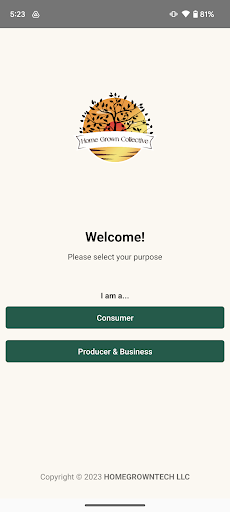 Android application HomeGrownCollective App screenshort